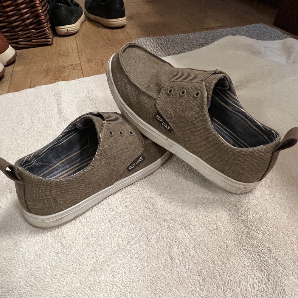 MUK LUKS Men's Billie Casual Pull On Slip On Sneaker Shoes - size 12